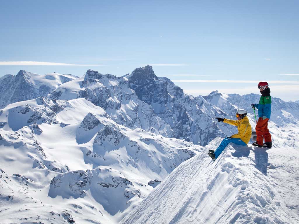 Tekstur Ski Es Di Gunung Saint Sauveur